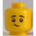 LEGO Yellow Minifigure Head Boy Smiling (Recessed Solid Stud) (3626)