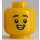 LEGO Yellow Minifigure Head Boy Smiling (Recessed Solid Stud) (3626)