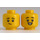 LEGO Yellow Minifigure Head Boy Smiling (Recessed Solid Stud) (3626)