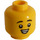 LEGO Yellow Minifigure Head Boy Smiling (Recessed Solid Stud) (3626)