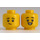LEGO Gelb Minifigure Kopf Boy Smiling (Einbau-Vollbolzen) (3626)