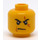LEGO Yellow Minifigure Head Frowning with Scar across Left Eye (Safety Stud) (3626)