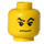 LEGO Gelb Minifigur Kopf Lucius Malfoy Angry Smirk und Erhoben Eyebrows (Sicherheitsnoppe) (3626)