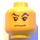 LEGO Yellow Minifigure Head Lucius Malfoy Angry Smirk and Raised Eyebrows (Safety Stud) (3626)