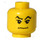 LEGO Yellow Minifigure Head Lucius Malfoy Angry Smirk and Raised Eyebrows (Safety Stud) (3626)