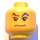 LEGO Gelb Minifigur Kopf Lucius Malfoy Angry Smirk und Erhoben Eyebrows (Sicherheitsnoppe) (3626)