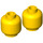 LEGO Geel Minifigure Hoofd (Veiligheids Stud) (3626 / 88475)