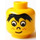 LEGO Žlutá Minifigurka Hlava s Bangs a Freckles (Bezpečnostní cvoček) (3626)