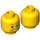 LEGO Gelb Minifigure Kopf mit beard around mouth (Sicherheitsbolzen) (3626 / 45244)