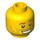 LEGO Geel Minifiguur Hoofd met Groot Smile en Stoppels (Veiligheidsnop) (3626 / 94573)