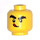 LEGO Gul Minifigur Huvud med blowing Cheeks (Infälld solid knopp) (3626)