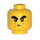 LEGO Yellow Minifigure Head with blowing Cheeks (Recessed Solid Stud) (3626)