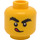 LEGO Yellow Minifigure Head with blowing Cheeks (Recessed Solid Stud) (3626)