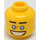 LEGO Yellow Minifigure Head with Blue Eyes (Recessed Solid Stud) (3626 / 34048)