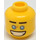 LEGO Jaune Minifigurine Tête avec Bleu Yeux (Montant solide encastré) (3626 / 34048)