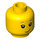 LEGO Gul Minifigur Huvud med Bright Ljus Blå Blomma Dekoration (Infälld solid knopp) (3626 / 32610)