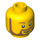 LEGO Yellow Minifigure Head with Brown Beard and Smile (Recessed Solid Stud) (12486 / 89510)