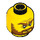 LEGO Yellow Minifigure Head with Bushy Beard and Eyebrows (Recessed Solid Stud) (10809 / 15252)