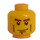 LEGO Gul Minifigur Hoved med Cheekbones (Forsænket solid knops) (3626 / 48151)