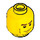 LEGO Yellow Minifigure Head with Chin Dimple &amp; Cheek Lines Decoration (Safety Stud) (3626 / 48151)
