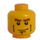 LEGO Jaune Minifigure Diriger avec Chin Dimple &amp; Cheek Lines Décoration (Goujon de sécurité) (3626 / 48151)