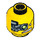 LEGO Yellow Minifigure Head with Cyborg Eye and Scars on Cheek (Safety Stud) (3626 / 64282)