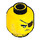 LEGO Yellow Minifigure Head with Dark Brown Eyepatch, Brown Stubble Beard and Freckles (Recessed Solid Stud) (3626 / 34330)