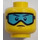 LEGO Geel Minifiguur Hoofd met Decoratie (Verzonken solide nop) (3626 / 36172)