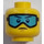 LEGO Yellow Minifigure Head with Decoration (Recessed Solid Stud) (3626 / 36172)