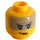 LEGO Giallo Minifigure Testa con Decorazione (Perno solido incassato) (3626 / 47638)