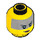 LEGO Gelb Minifigure Kopf mit Dekoration (Einbau-Vollbolzen) (3626 / 47638)