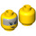 LEGO Yellow Minifigure Head with Decoration (Recessed Solid Stud) (3626 / 47638)