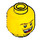 LEGO Yellow Minifigure Head with Decoration (Recessed Solid Stud) (93320 / 95497)