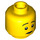 LEGO Gelb Minifigure Kopf mit Dekoration (Einbau-Vollbolzen) (96450 / 98271)