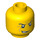 LEGO Giallo Minifigure Testa con Decorazione (Perno solido incassato) (96450 / 98271)