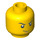 LEGO Giallo Minifigure Testa con Decorazione (Perno di sicurezza) (10931 / 98717)