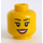 LEGO Yellow Minifigure Head with Decoration (Safety Stud) (12328 / 89165)