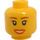 LEGO Yellow Minifigure Head with Decoration (Safety Stud) (12328 / 89165)