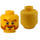 LEGO Yellow Minifigure Head with Decoration (Safety Stud) (13466 / 74305)