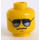 LEGO Yellow Minifigure Head with Decoration (Safety Stud) (13626 / 99509)