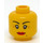 LEGO Geel Minifigure Hoofd met Decoratie (Veiligheids Stud) (14753 / 86294)