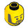 LEGO Gelb Minifigure Kopf mit Dekoration (Sicherheitsbolzen) (14910 / 51519)