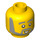 LEGO Jaune Minifigure Diriger avec Décoration (Goujon de sécurité) (14910 / 51519)
