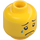 LEGO Jaune Minifigurine Tête avec Décoration (Clou de sécurité) (23094 / 86289)