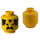 LEGO Yellow Minifigure Head with Decoration (Safety Stud) (3626)