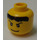 LEGO Gul Minifigur Huvud med Dekoration (Säkerhetsknopp) (3626 / 50006)