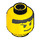 LEGO Yellow Minifigure Head with Decoration (Safety Stud) (3626 / 50006)