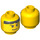 LEGO Yellow Minifigure Head with Decoration (Safety Stud) (3626 / 50006)