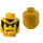 LEGO Yellow Minifigure Head with Decoration (Safety Stud) (3626)