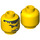 LEGO Gelb Minifigure Kopf mit Dekoration (Sicherheitsbolzen) (3626 / 55634)